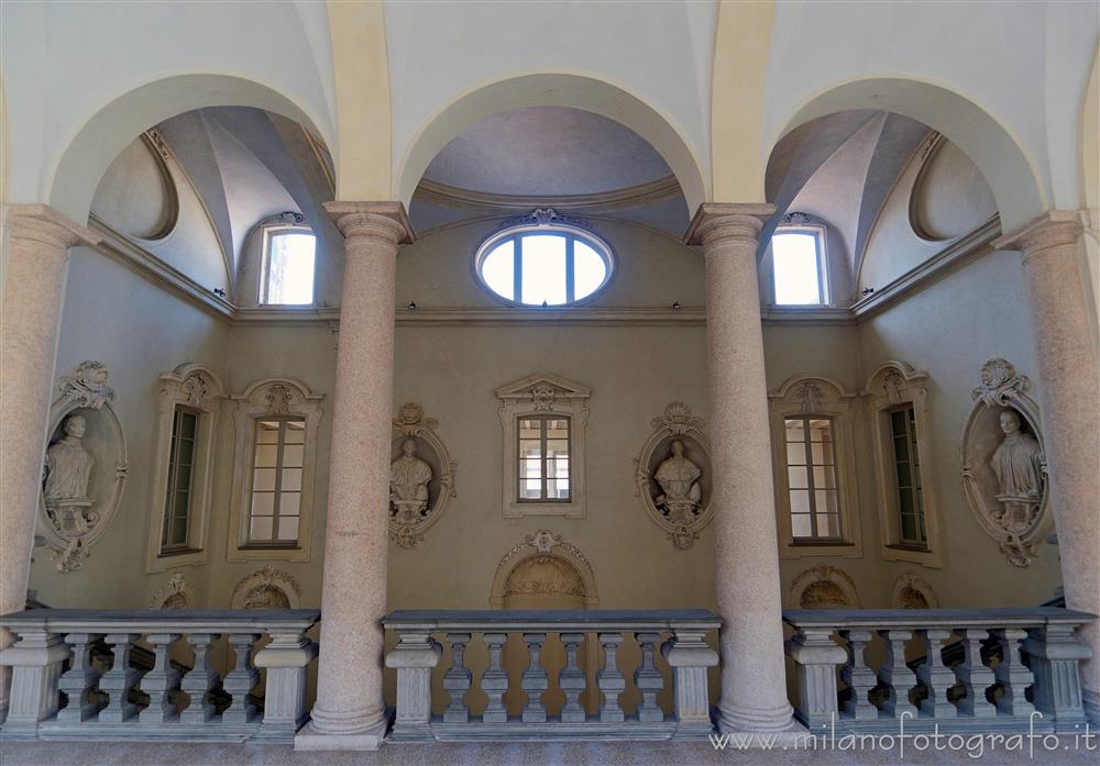 Milan (Italy) - Entrance hall of the of the Cloisters of San Simpliciano seen from the upper floor